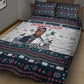 James Baldwin Christmas Santa Quilt Bed Set Ugly Pixel Pattern Black History Holiday