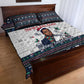 James Baldwin Christmas Santa Quilt Bed Set Ugly Pixel Pattern Black History Holiday