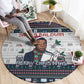 James Baldwin Christmas Santa Round Carpet Ugly Pixel Pattern Black History Holiday