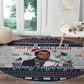 James Baldwin Christmas Santa Round Carpet Ugly Pixel Pattern Black History Holiday