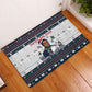 James Baldwin Christmas Santa Rubber Doormat Ugly Pixel Pattern Black History Holiday