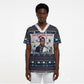 James Baldwin Christmas Santa Scrub Top Ugly Pixel Pattern Black History Holiday