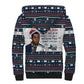 James Baldwin Christmas Santa Sherpa Hoodie Ugly Pixel Pattern Black History Holiday