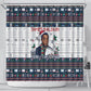James Baldwin Christmas Santa Shower Curtain Ugly Pixel Pattern Black History Holiday