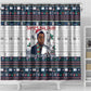 James Baldwin Christmas Santa Shower Curtain Ugly Pixel Pattern Black History Holiday