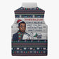 James Baldwin Christmas Santa Sleeveless Puffer Jacket Ugly Pixel Pattern Black History Holiday