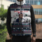 James Baldwin Christmas Santa Sleeveless Puffer Jacket Ugly Pixel Pattern Black History Holiday