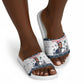 James Baldwin Christmas Santa Slide Sandals Ugly Pixel Pattern Black History Holiday