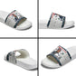James Baldwin Christmas Santa Slide Sandals Ugly Pixel Pattern Black History Holiday