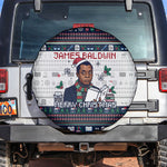 James Baldwin Christmas Santa Spare Tire Cover Ugly Pixel Pattern Black History Holiday