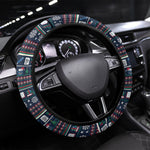 James Baldwin Christmas Santa Steering Wheel Cover Ugly Pixel Pattern Black History Holiday