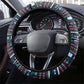 James Baldwin Christmas Santa Steering Wheel Cover Ugly Pixel Pattern Black History Holiday