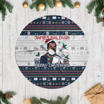 James Baldwin Christmas Santa Tree Skirt Ugly Pixel Pattern Black History Holiday