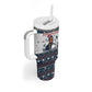 James Baldwin Christmas Santa Tumbler With Handle Ugly Pixel Pattern Black History Holiday