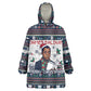 James Baldwin Christmas Santa Wearable Blanket Hoodie Ugly Pixel Pattern Black History Holiday
