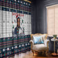 James Baldwin Christmas Santa Window Curtain Ugly Pixel Pattern Black History Holiday