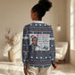 James Baldwin Christmas Santa Women Casual Shirt Ugly Pixel Pattern Black History Holiday