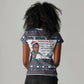 James Baldwin Christmas Santa Women V-Neck T-Shirt Ugly Pixel Pattern Black History Holiday