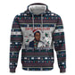 James Baldwin Christmas Santa Zip Hoodie Ugly Pixel Pattern Black History Holiday