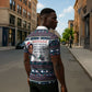 James Baldwin Christmas Santa Zipper Polo Shirt Ugly Pixel Pattern Black History Holiday