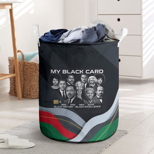 My Black Card Civil Rights Leaders Black History Laundry Basket African American Black Excellence Milestones Freedom