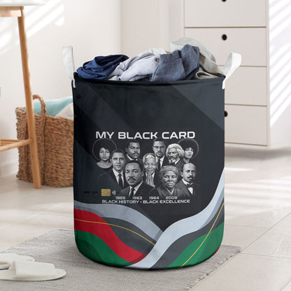 My Black Card Civil Rights Leaders Black History Laundry Basket African American Black Excellence Milestones Freedom