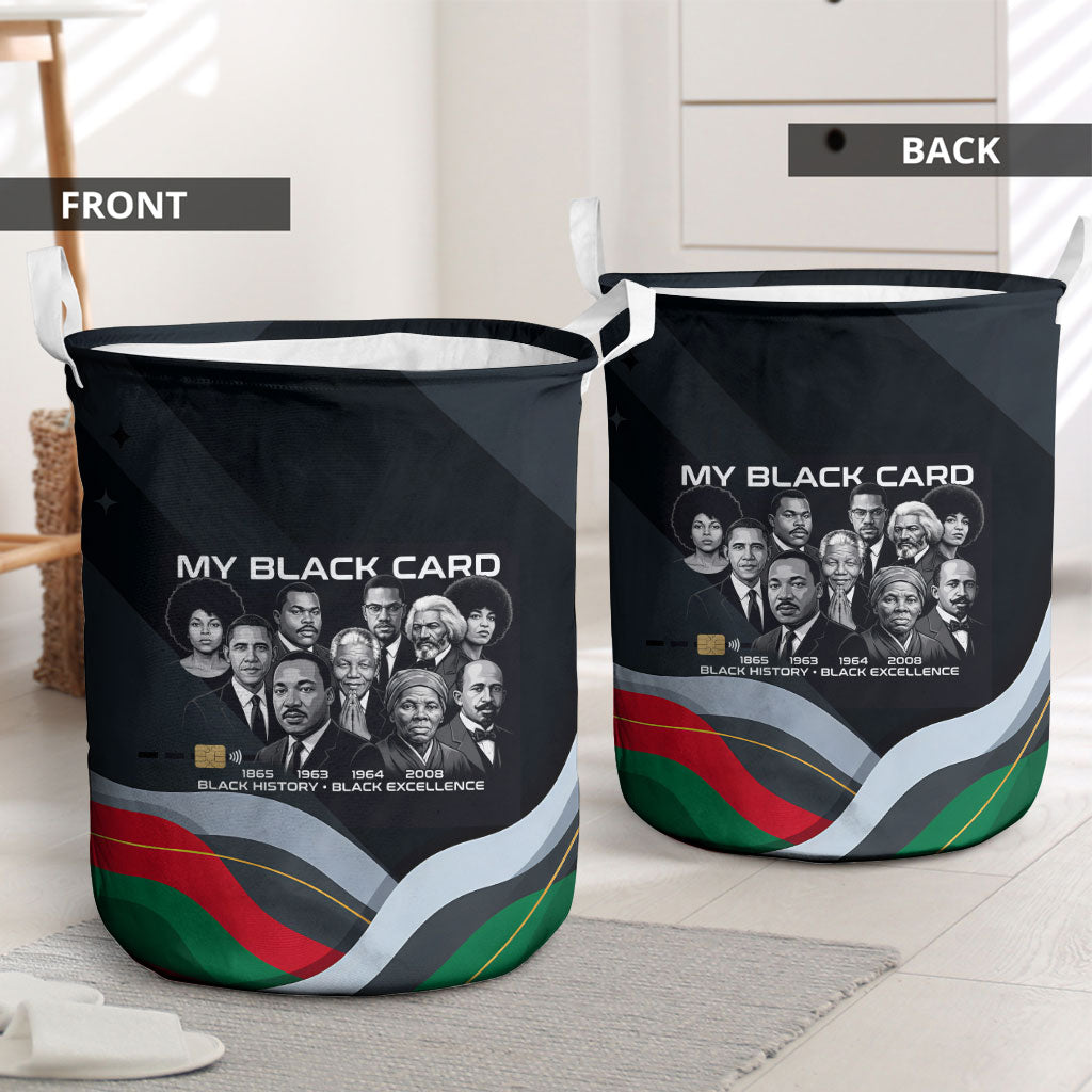 My Black Card Civil Rights Leaders Black History Laundry Basket African American Black Excellence Milestones Freedom