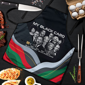 My Black Card Civil Rights Leaders Black History Apron African American Black Excellence Milestones Freedom