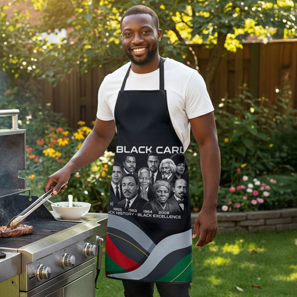 My Black Card Civil Rights Leaders Black History Apron African American Black Excellence Milestones Freedom
