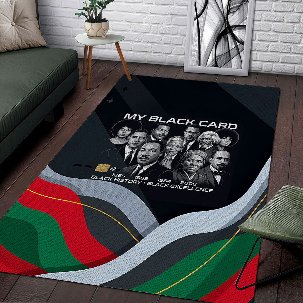 My Black Card Civil Rights Leaders Black History Area Rug African American Black Excellence Milestones Freedom