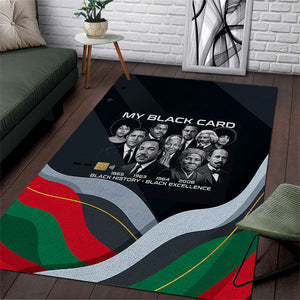 My Black Card Civil Rights Leaders Black History Area Rug African American Black Excellence Milestones Freedom