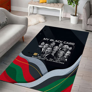 My Black Card Civil Rights Leaders Black History Area Rug African American Black Excellence Milestones Freedom
