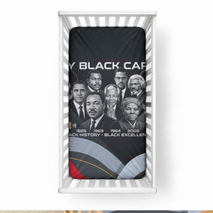 My Black Card Civil Rights Leaders Black History Baby Bed Cover African American Black Excellence Milestones Freedom