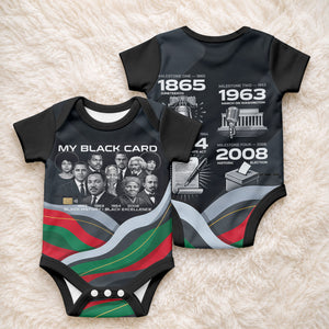 My Black Card Civil Rights Leaders Black History Baby Onesie African American Black Excellence Milestones Freedom