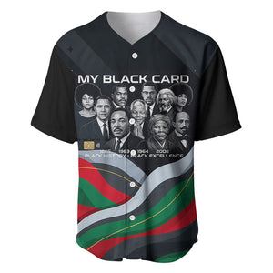 My Black Card Civil Rights Leaders Black History Baseball Jersey African American Black Excellence Milestones Freedom