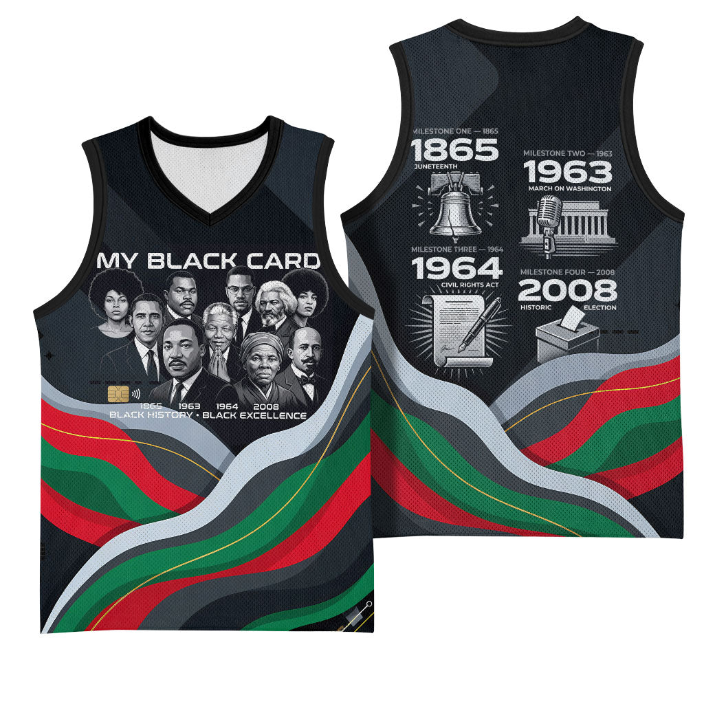 My Black Card Civil Rights Leaders Black History Basketball Jersey African American Black Excellence Milestones Freedom