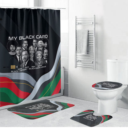 My Black Card Civil Rights Leaders Black History Bathroom Set African American Black Excellence Milestones Freedom