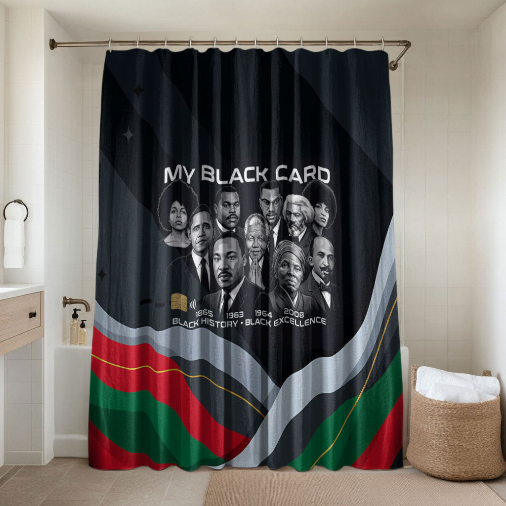 My Black Card Civil Rights Leaders Black History Bathroom Set African American Black Excellence Milestones Freedom