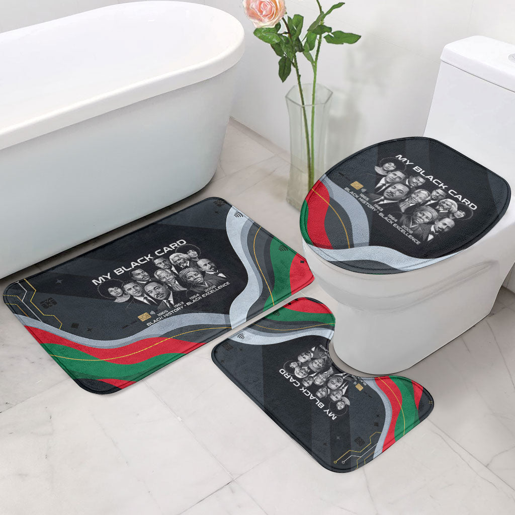 My Black Card Civil Rights Leaders Black History Bathroom Set African American Black Excellence Milestones Freedom
