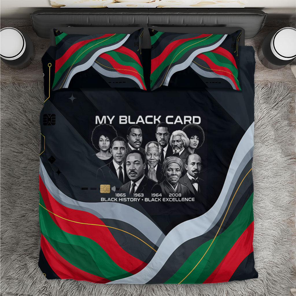 My Black Card Civil Rights Leaders Black History Bedding Set African American Black Excellence Milestones Freedom