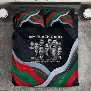 My Black Card Civil Rights Leaders Black History Bedding Set African American Black Excellence Milestones Freedom
