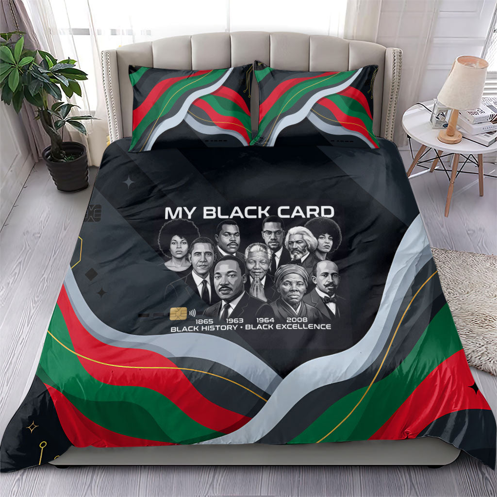 My Black Card Civil Rights Leaders Black History Bedding Set African American Black Excellence Milestones Freedom