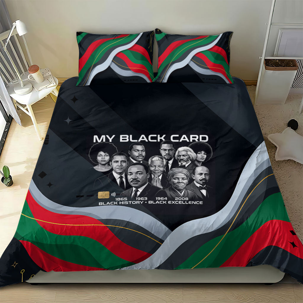My Black Card Civil Rights Leaders Black History Bedding Set African American Black Excellence Milestones Freedom