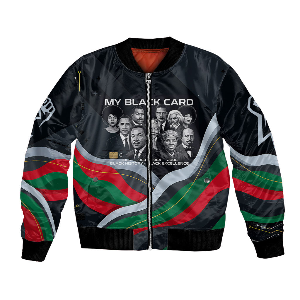 My Black Card Civil Rights Leaders Black History Bomber Jacket African American Black Excellence Milestones Freedom