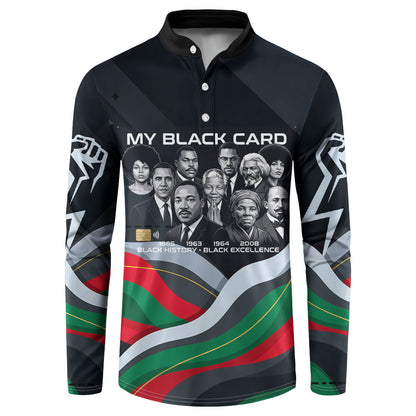 My Black Card Civil Rights Leaders Black History Button Sweatshirt African American Black Excellence Milestones Freedom
