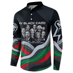 My Black Card Civil Rights Leaders Black History Button Sweatshirt African American Black Excellence Milestones Freedom