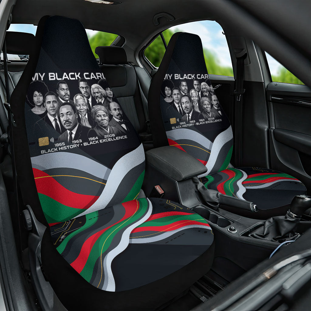 My Black Card Civil Rights Leaders Black History Car Seat Cover African American Black Excellence Milestones Freedom