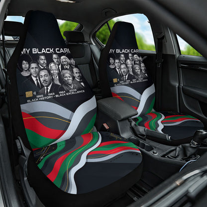 My Black Card Civil Rights Leaders Black History Car Seat Cover African American Black Excellence Milestones Freedom