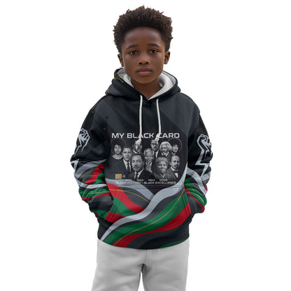 My Black Card Civil Rights Leaders Black History Kid Hoodie African American Black Excellence Milestones Freedom