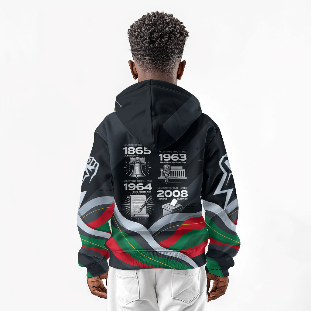 My Black Card Civil Rights Leaders Black History Kid Hoodie African American Black Excellence Milestones Freedom